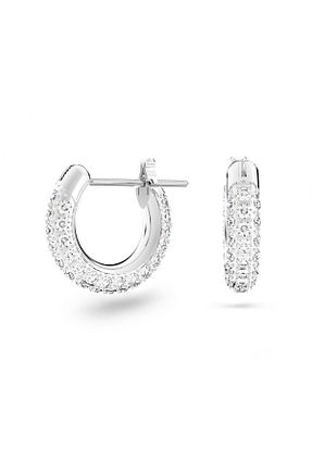 گوشواره جواهر سفید زیرکن Swarovski - کد 3721298