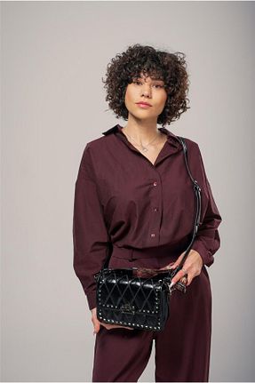 کیف دوشی مشکی زنانه پلی استر ÇÇS - کد 921371621