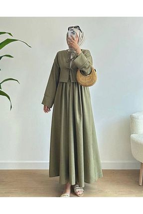 ست بالاتنه و پائین تنه سبز زنانه بافتنی ENDAMIM - کد 921937263