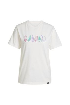 تیشرت اسپرت سفید زنانه رگولار adidas - کد 887262655