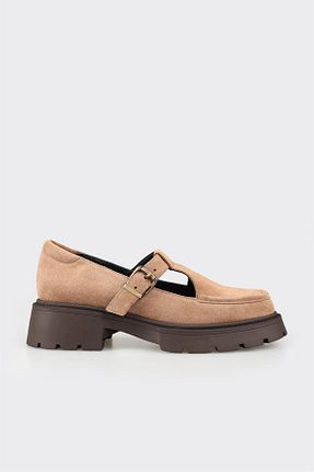 کفش کژوال بژ زنانه چرم خالص Elle - کد 854279691