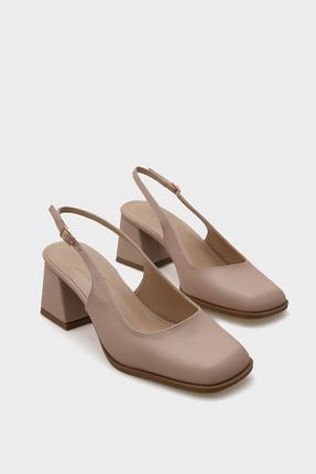 کفش پاشنه بلند کلاسیک بژ زنانه چرم مصنوعی Capone Outfitters - کد 806161840