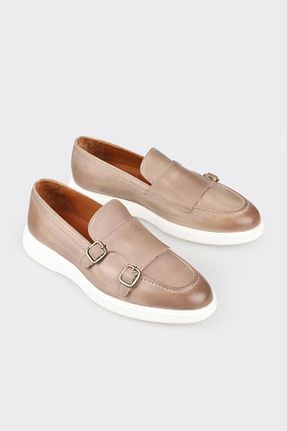 کفش کژوال بژ مردانه چرم خالص Elle - کد 822235793