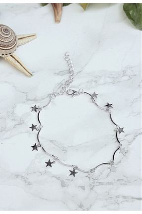 خلخال جواهر طوسی زنانه فلزی mehbek - کد 947386942