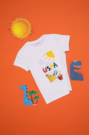 تیشرت سفید بچه گانه رگولار U.S. Polo Assn. - کد 947395302