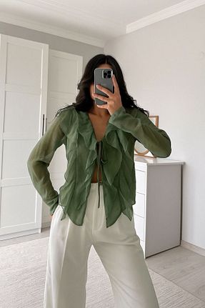 پیراهن سبز زنانه رگولار solena sln - کد 947580478