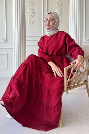 لباس حجاب زرشکی زنانه رگولار InStyle - کد 947752118
