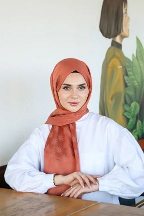 شال بژ زنانه پنبه پلی استر Armine - کد 947772830