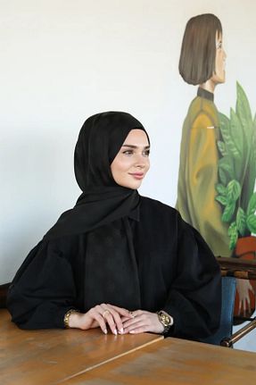 شال مشکی زنانه پنبه پلی استر Armine - کد 947772397