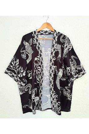 کیمونو و کافتان مشکی مردانه بافتنی GODE - کد 947773919