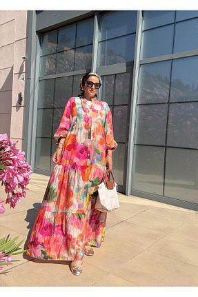 لباس حجاب رنگی زنانه اورسایز Aselim Hijap Moda - کد 947893443