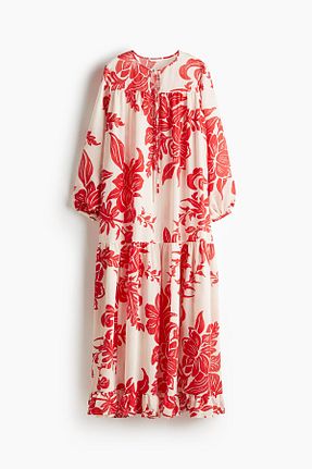 لباس سفید زنانه پلی استر H&M - کد 947886664
