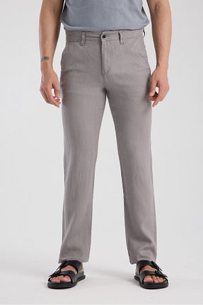 شلوار طوسی مردانه کتان muzzo jeans - کد 947997630