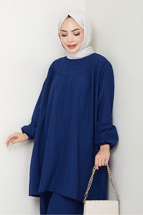 ست بالاتنه و پائین تنه حجاب سرمه ای رگولار Bestenur - کد 948006284