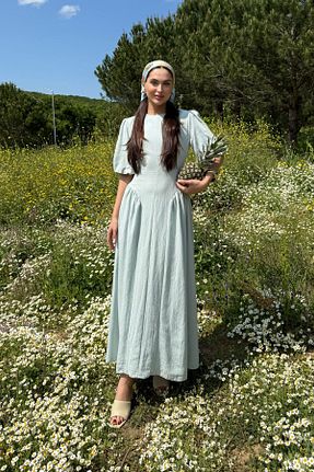 لباس سبز زنانه بافتنی Seda Yalçın Atelier - کد 948040171