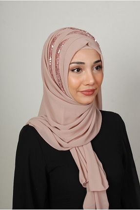 روسری بژ شیفون Yasmin S