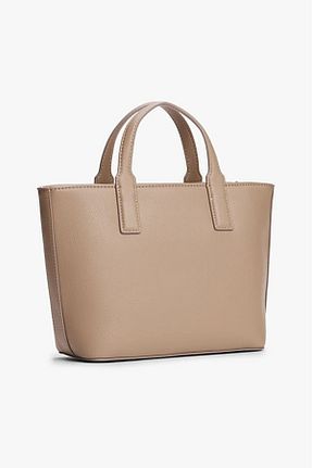 کیف دستی بژ زنانه چرم مصنوعی Tommy Hilfiger - کد 943223694