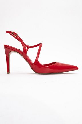 کفش پاشنه بلند کلاسیک قرمز زنانه چرم لاکی Lizy Shoes - کد 948375203