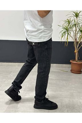 شلوار سایز بزرگ طوسی مردانه جین DORAJEANS - کد 948403620