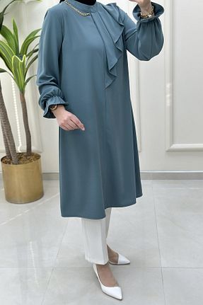 تونیک حجاب سبز زنانه پنبه پلی استر Alesya - کد 948745005