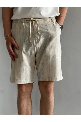 شلوارک و برمودا آبی مردانه کتان MENOFOURSWEAR - کد 948422703