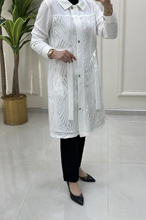 کلاه و ابایا سفید زنانه پنبه پلی استر KADO - کد 948515732