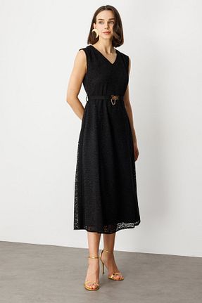لباس مشکی زنانه بافتنی Ekol - کد 948436789