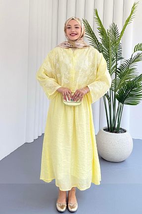 ست بالاتنه و پائین تنه زرد زنانه بافتنی Modaensarbutik - کد 948754434