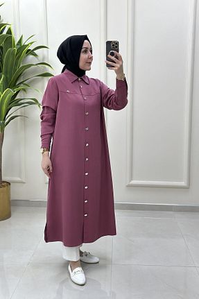 تونیک حجاب صورتی زنانه پنبه پلی استر KADO - کد 948747994