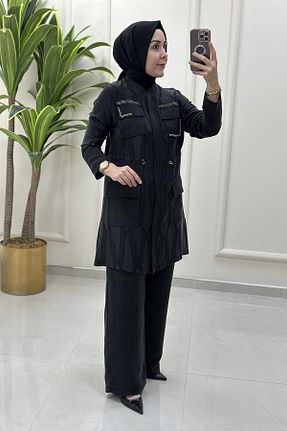 ست بالاتنه و پائین تنه حجاب طوسی زنانه رگولار BERELANCE - کد 948534134