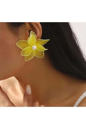 گوشواره جواهر رنگی مروارید Pelin Aksesuar - کد 948735222