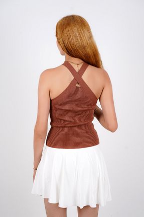 بلوز قهوه ای زنانه ساده YUCFIT - کد 948840199