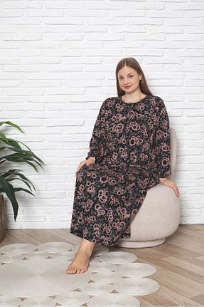 لباس سایز بزرگ رنگی زنانه پنبه - ویسکون Asel - کد 949034884