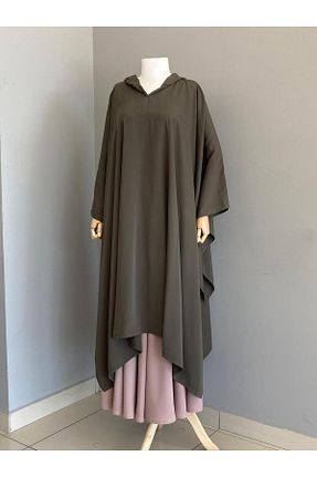 پانچو حجاب خاکی زنانه بافتنی bassell - کد 949148254