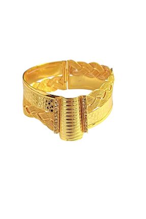 دستبند استیل (فولاد) طلائی زنانه روکش طلا AKSESUARIM - کد 949610181