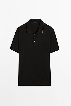 تیشرت مشکی مردانه رگولار Massimo Dutti - کد 949290408