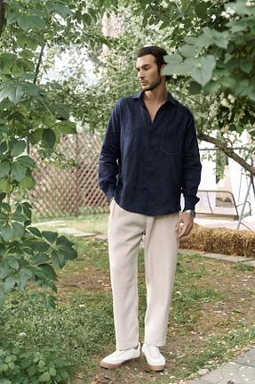 پیراهن رنگی مردانه اورسایز BOHEMAİ - کد 949286514