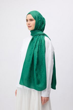 شال سبز زنانه ابریشم Qef - کد 949408674