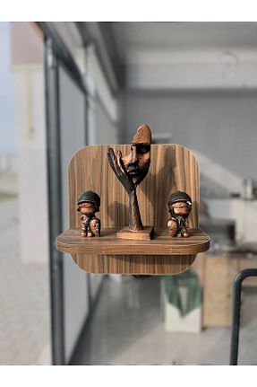 قفسه دیواری قهوه ای 33 سانتی متر DECOR - کد 949446720