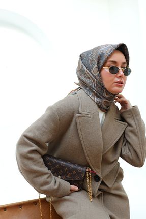 روسری طوسی İpek Tivil Silk Home - کد 885990250
