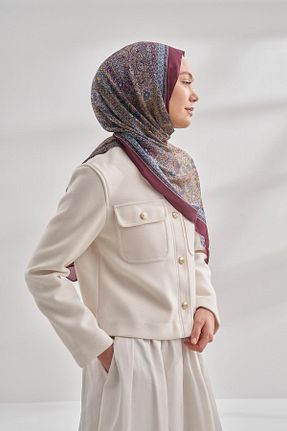 شال زرشکی زنانه پلی استر ARMANDA - کد 868369703