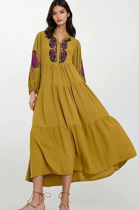 لباس حجاب سبز زنانه رگولار Trend Alaçatı Stili - کد 819756025