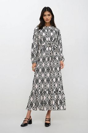 لباس حجاب مشکی زنانه اورسایز Trend Alaçatı Stili - کد 819756001