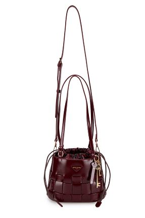 کیف دوشی زرشکی زنانه چرم مصنوعی Pierre Cardin - کد 946598238