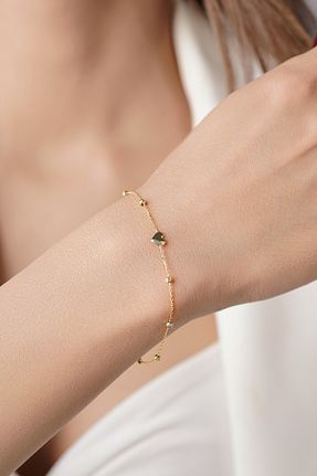 دستبند طلا زرد زنانه 14 عیار Fiyonk Kuyumculuk - کد 370825841