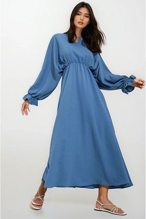 لباس حجاب سرمه ای زنانه رگولار Trend Alaçatı Stili - کد 805490299