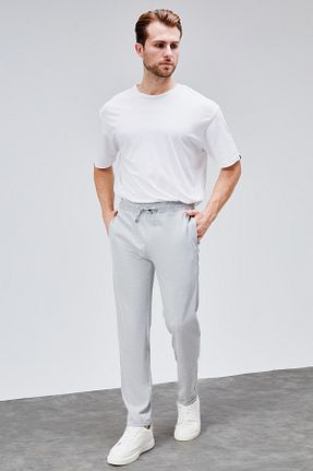 شلوار طوسی مردانه الاستان - ویسکون - پلی استر HLT JEANS - کد 946026446