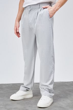 شلوار طوسی مردانه الاستان - ویسکون - پلی استر HLT JEANS - کد 946382313