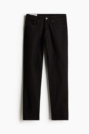 شلوار جین مشکی مردانه رگولار H&M - کد 859072292