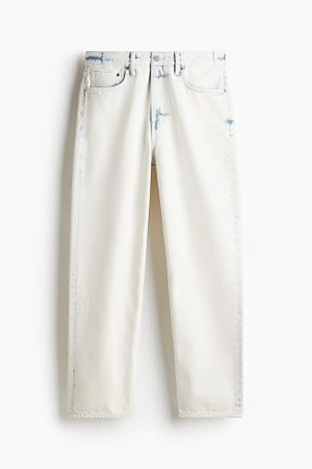 شلوار جین سفید مردانه پاچه گشاد H&M - کد 898994820
